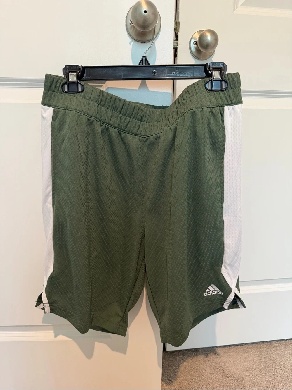 Adidas Mesh Golf Basketball Training Shorts Green White Advr0829 Mens